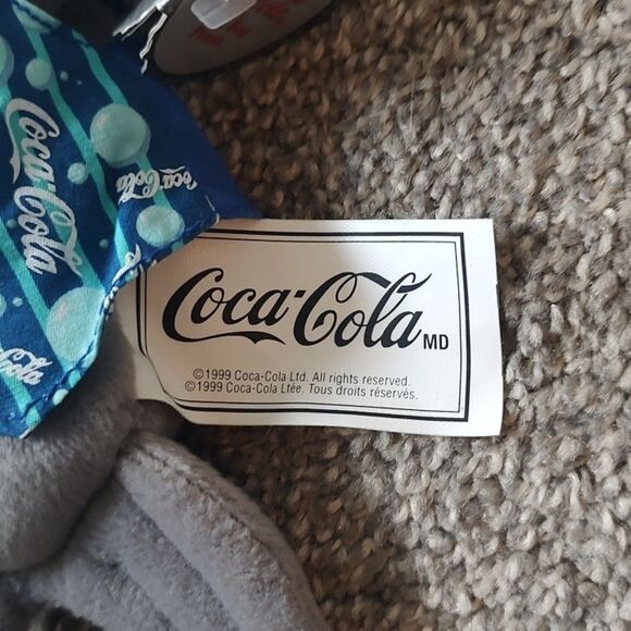 Style #0207 Coca Cola Seal In Vest & Knit Cap Bean Bag Plush - Picture 14 of 15